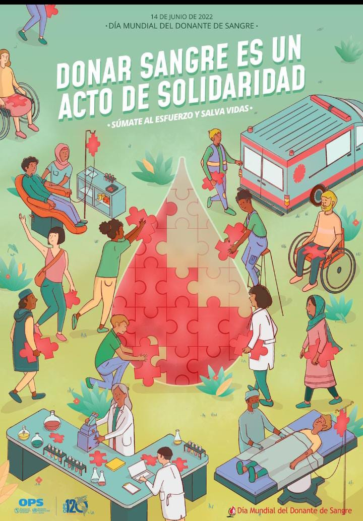 Día mundial del donante de sangre Cartel Día mundial del donante de sangre